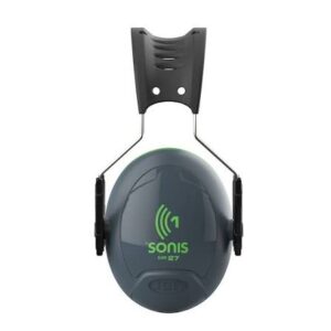 JSP Sonis®1 Adjustable Ear Defenders 27dB SNR - Grey / Green - AEB010-0AY-800